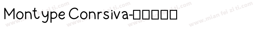 Montype Conrsiva字体转换